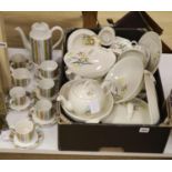 A Grindley earthenware dinner and tea service and a Midwinter coffee set