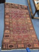 A Turkish geometric rug, 280 x 150cm