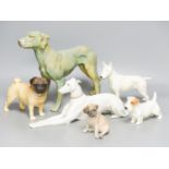 Royal Copenhagen, Bing & Grondahl Beswick and other models of dogs (6)including Beswick Cutmil