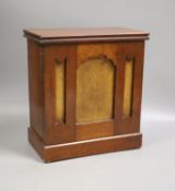 A mahogany coin collector's cabinet, fitted single door enclosing 10 drawers containing British and