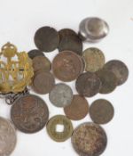 A group of coins and medals including China, German States, Roman AR coins etc.