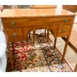 A George IV mahogany kneehole dressing table, width 87cm, depth 45cm, height 80cm