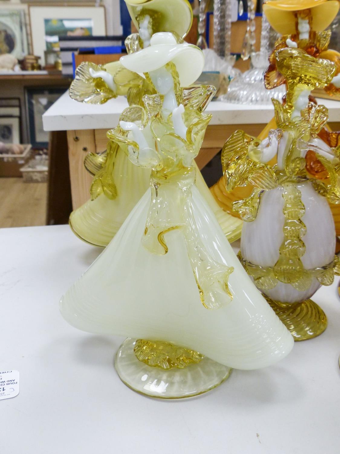 A collection of eight Murano amber glass figures, tallest 42cm - Image 2 of 9