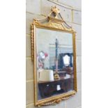 An Adam design rectangular giltwood wall mirror, width 61cm, height 114cm