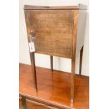 A George III mahogany bedside cabinet, width 36cm, depth 36cm, height 71cm