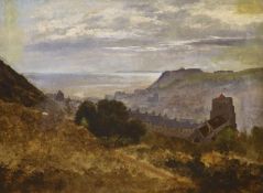 Edward Roper (1857-1891) - View of Hastings, oil on canvas, 45 x 60cm.