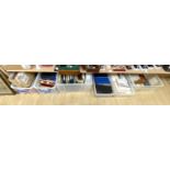 A large stamp collection in six plastic crates and box including Great Britain Channel islands from