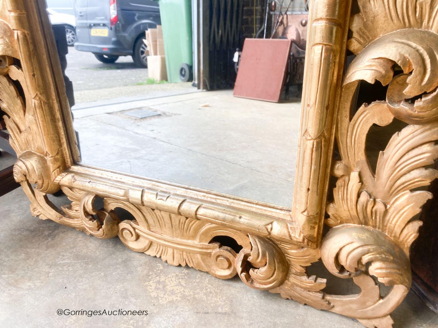 A 20th century Florentine style gilt wood mirror, width 84cm, height 107cm - Image 3 of 4