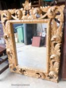 A 20th century Florentine style gilt wood mirror, width 84cm, height 107cm
