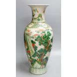 A Chinese famille verte vase, 45.5cm high