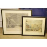 Lewes interest - Two engravings - ‘’Sketch of the visit of their most gracious majesties William