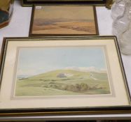 Stewart Acton (1879-1960) Three watercolours - views in Sussex, largest 32 x 45cm.