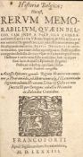 ° Galle, Philippe & Others. Historia Belgica ...(8), 366, (1),ff., old blind decorated calf,