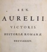 ° Victor, Sextus Aurelius. Historiae Romanae Breviarium, 8vo, vellum, gilt titling labels to