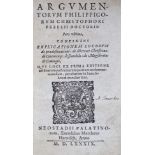 ° Pezelius, Christophorus - Argumentorum Philippicorum.....pars ultima, 8vo, vellum, blind-stamped
