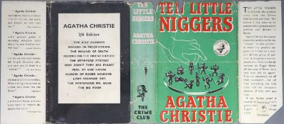 ° Christie, Agatha - Ten Little Niggers, 1st edition, 8vo, ad at rear for Hercule Poirot’s Christmas