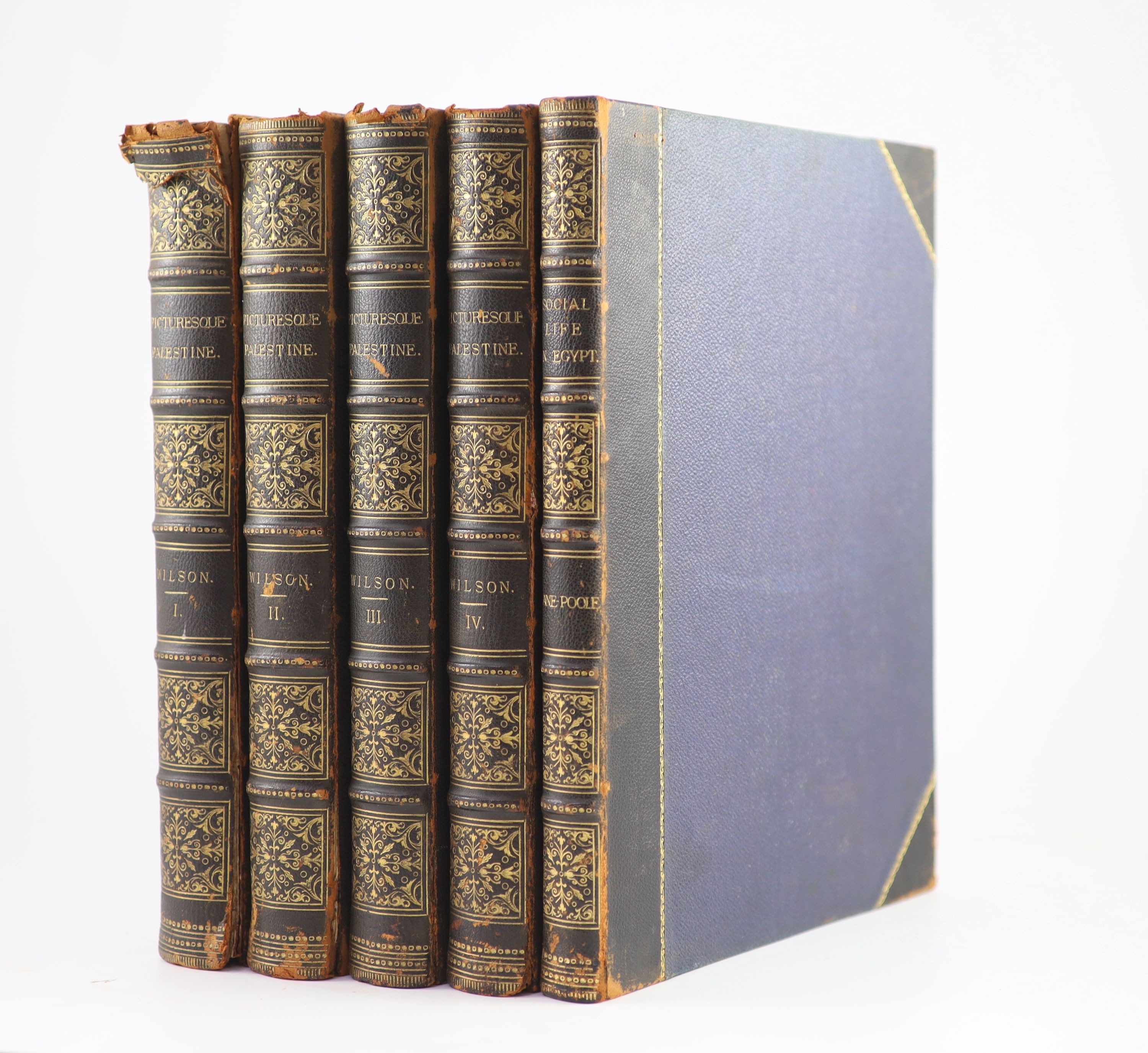 ° Wilson, Charles William, Sir - Picturesque Palestine, 5 vols, including supplement (Social Life in