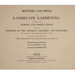 ° Repton, Humphry - Sketches and Hints on Landscape Gardening, oblong folio, calf gilt, with 10