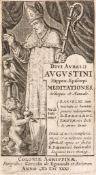 ° Augustine (of Hippo). Meditationes, soliloquia et manuale ...pictorial engraved title, old vellum,