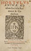 ° Hortulus Aminae ad usum Ecclesiae Romanae & Catholicae,engraved title device, 5 vignette illus.,