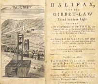 ° Bentley, John. Halifax, and its Gibbet-Law placed in a true light ...engraved frontis. contemp.