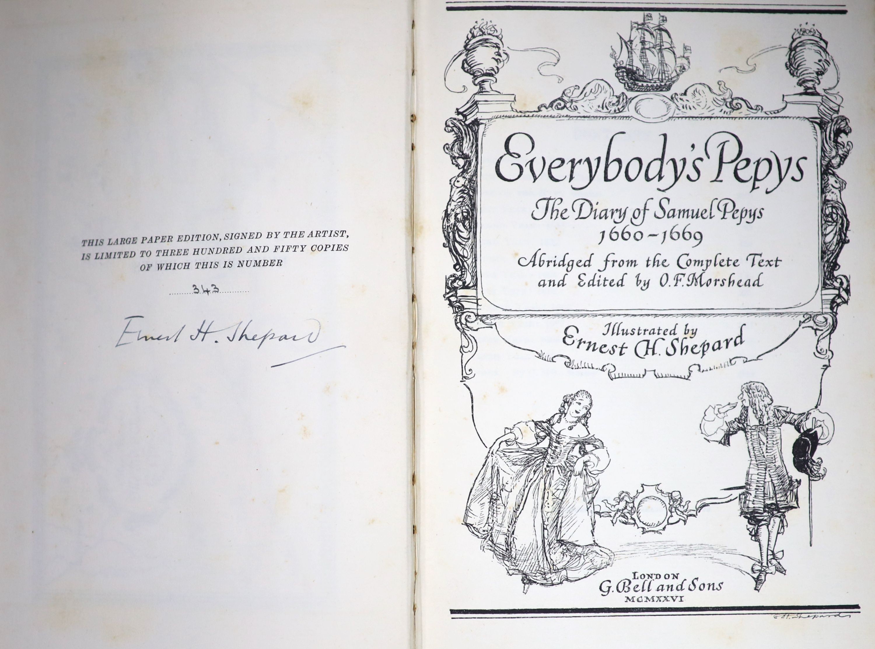 ° Pepys, Samuel (edited and abridged by O.F. Morshead) - Everybody’s Pepys, 8vo, red cloth, one of - Image 12 of 12