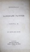 ° Lear, Edward - Journals of a Landscape Painter in Albania, 1st edition, original blind stamp