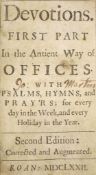 ° [Austin, John] Devotions. First Part in the Ancient Way of Offices...second edition: corrected and