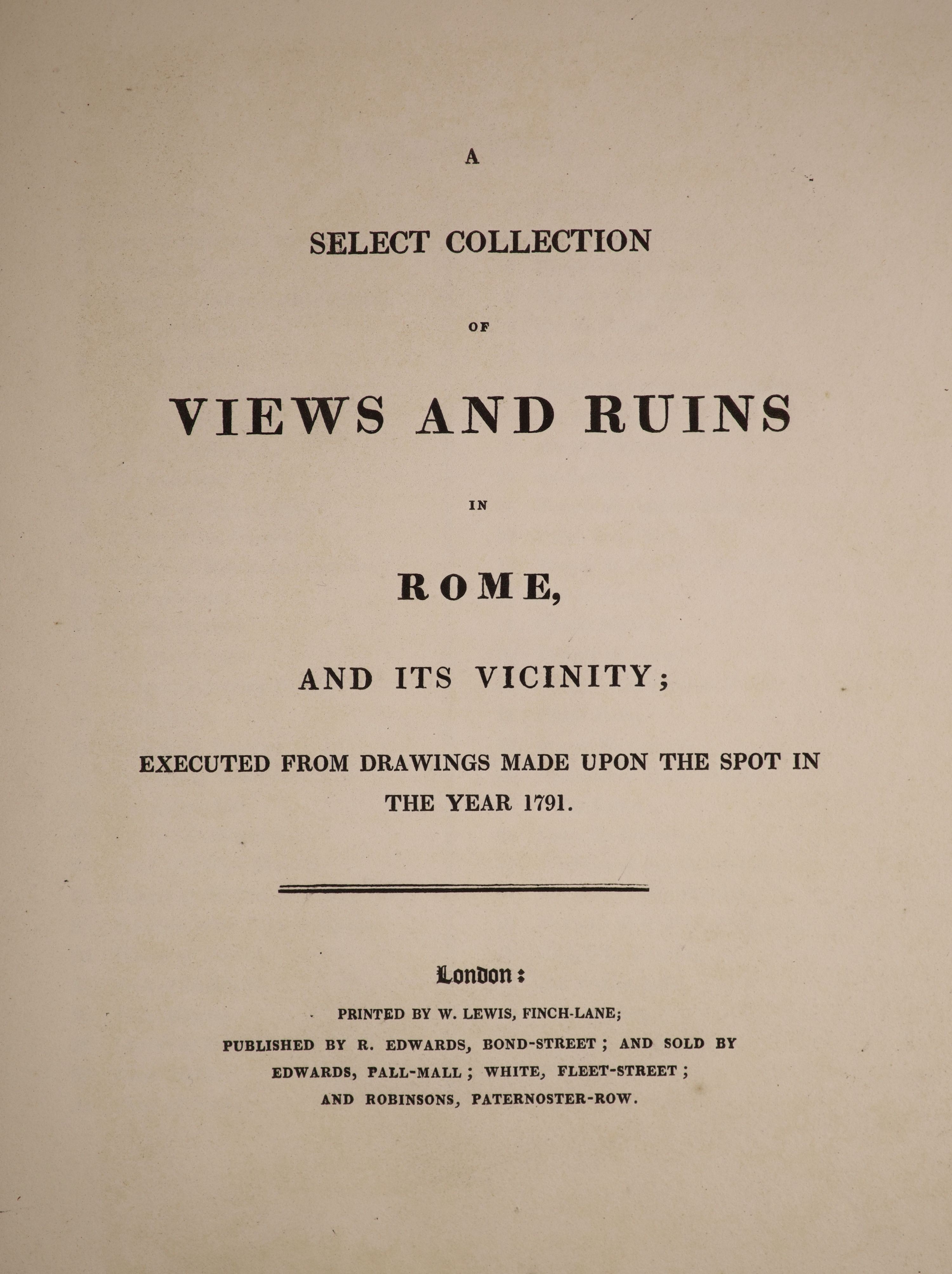 ° Merigot, James - A Select Collection of Views and Ruins in Rome, and Its Vicinity; Executed from - Image 4 of 6