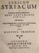 ° Trostius, Martinus. Lexicon Syriacum. Ex Inductione omnium exemplorum Novi Testamenti Syriaci ...