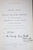 ° Brooke, Henry Francis (1836-1880) - Private Journal of Henry Francis Brooke, late Brigadier-