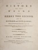 ° Berington, Rev. Joseph. The History of the Reign of Henry the Second, and of Richard and John, his