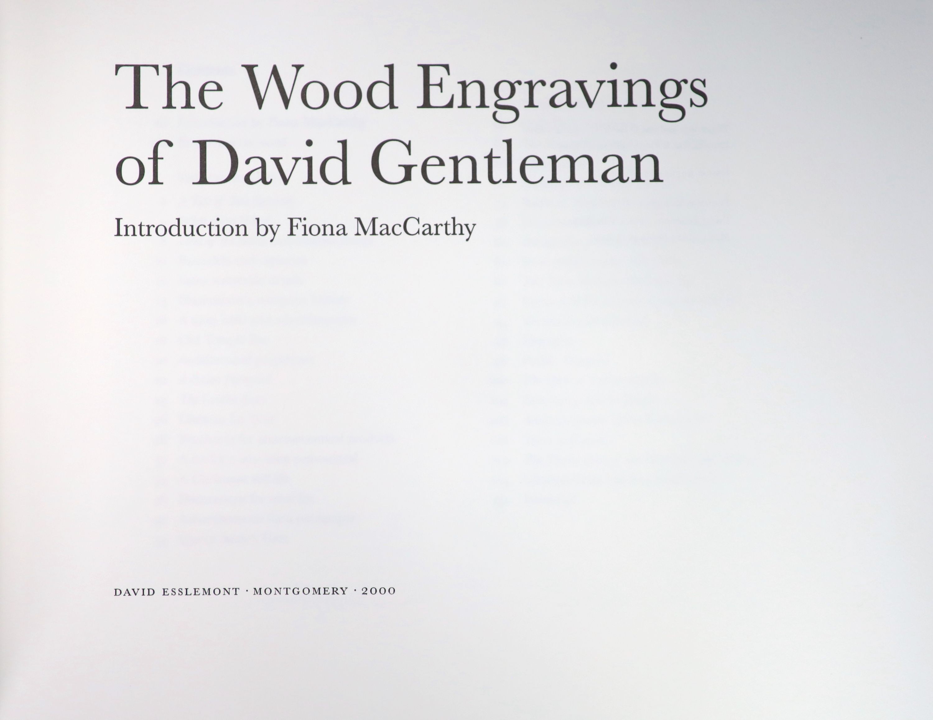 ° Gentleman, David - The Wood Engravings of David Gentleman, oblong folio, cloth, number 290 of 350,