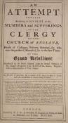 ° Walker, John. An Attempt towards Recovering an Account of the Numbers and Sufferings of the Clergy