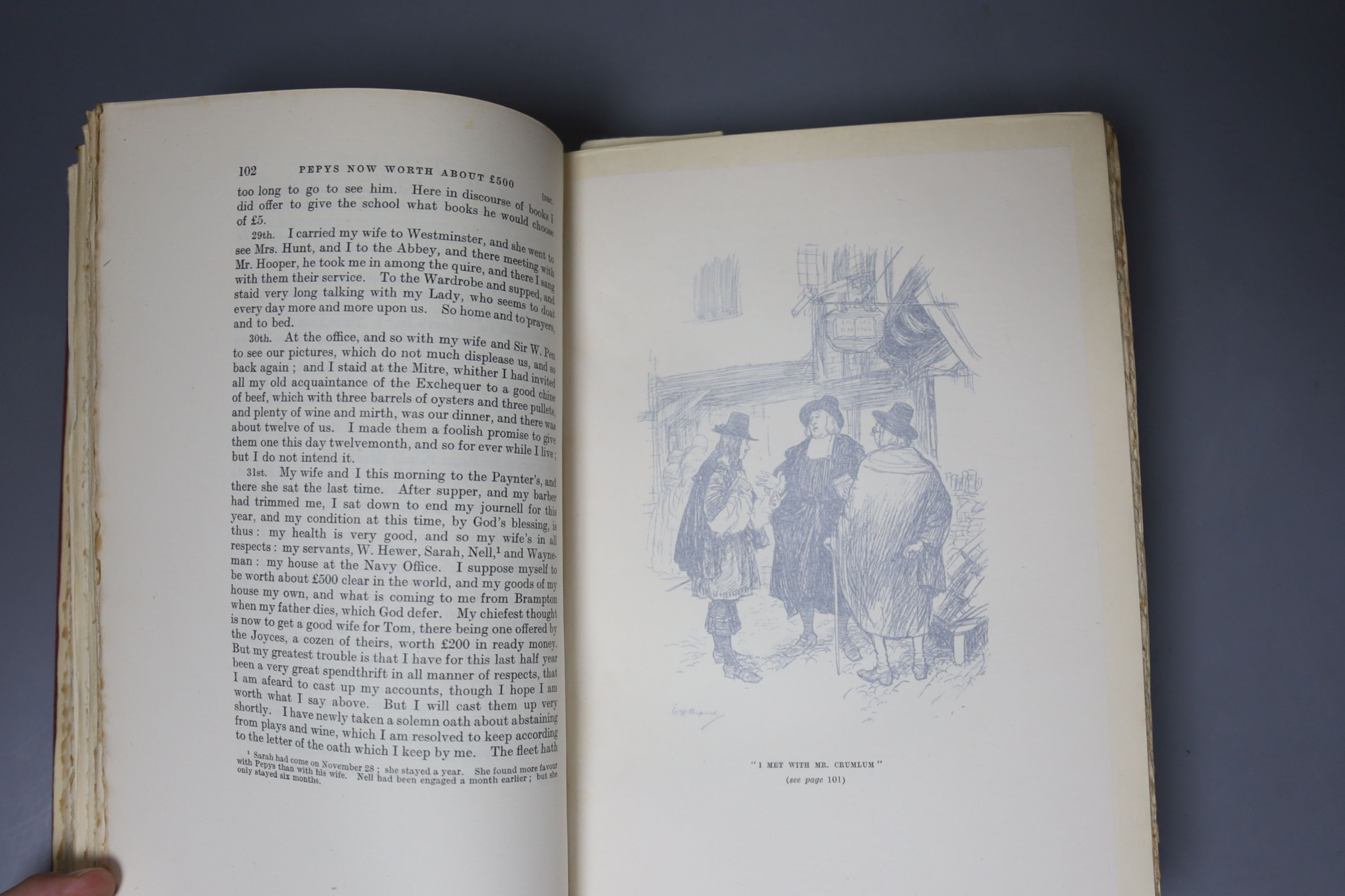 ° Pepys, Samuel (edited and abridged by O.F. Morshead) - Everybody’s Pepys, 8vo, red cloth, one of - Image 10 of 12