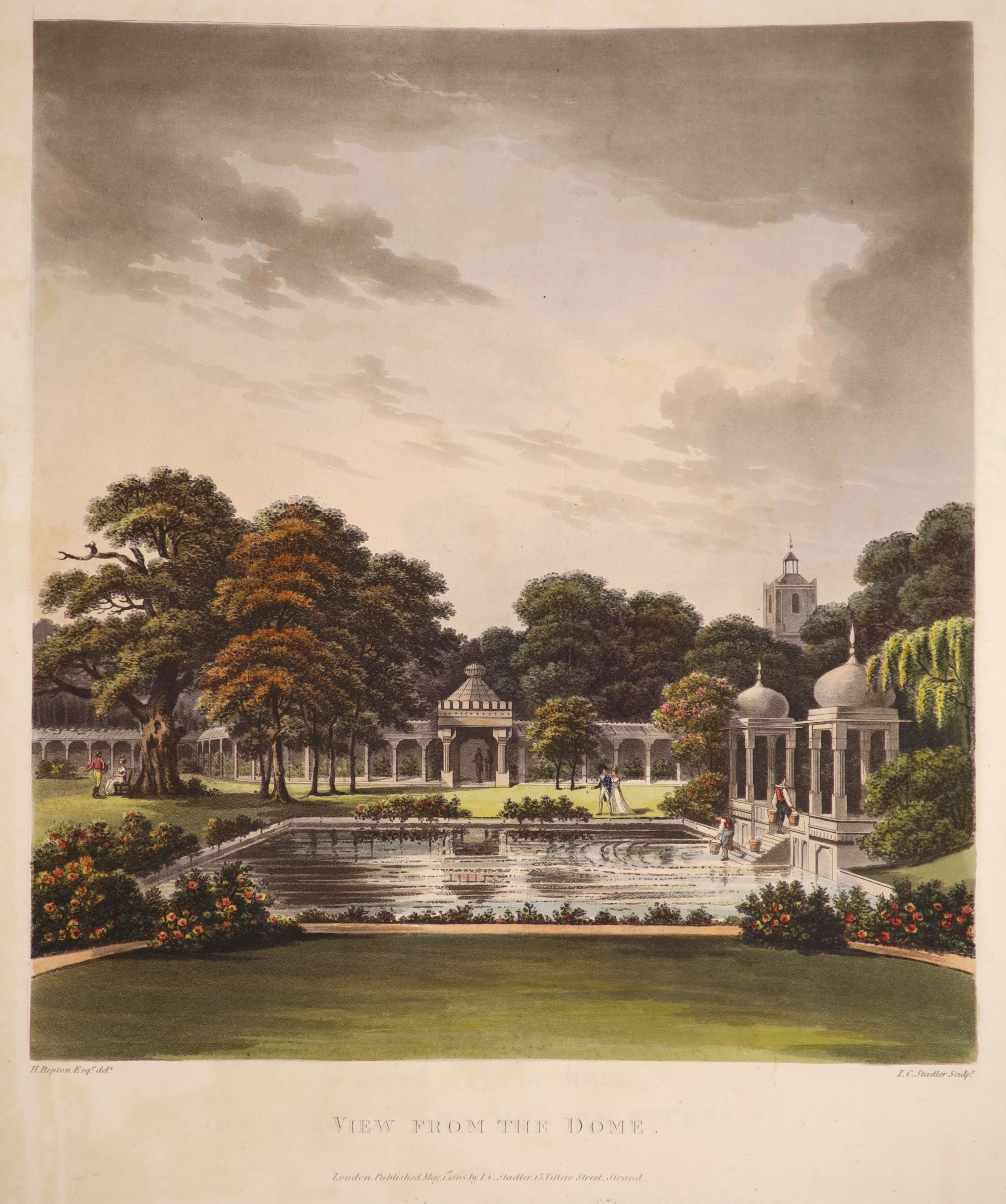 ° Repton, Humphry; John Aden & G.S - Design for the Pavillon [sic] at Brighton, 2nd issue, folio, - Image 6 of 8