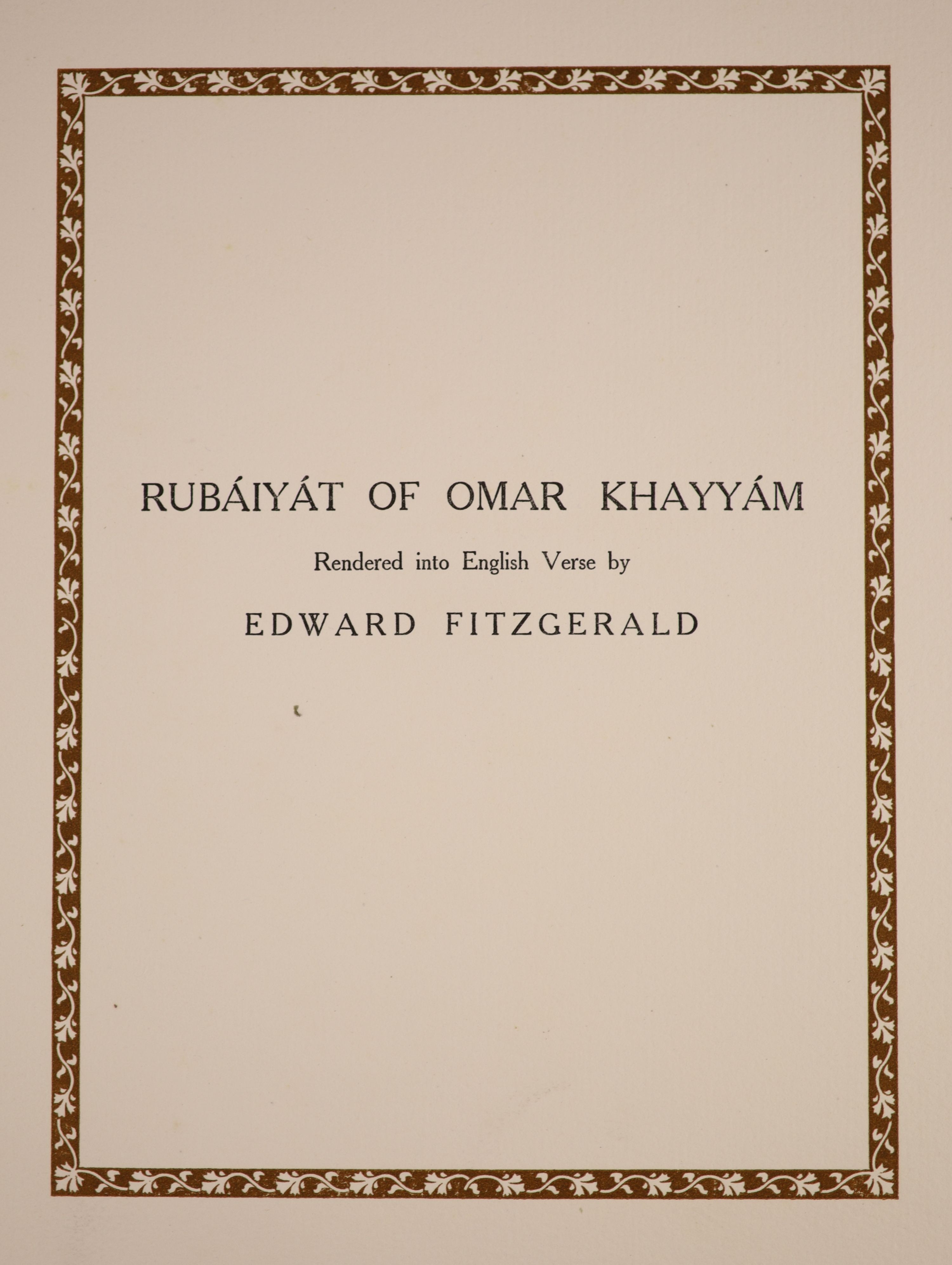 ° Omar Khayyam - The Rubaiyat, illustrated by Edmund Dulac, translated by Edward Fitzgerald, - Image 2 of 4