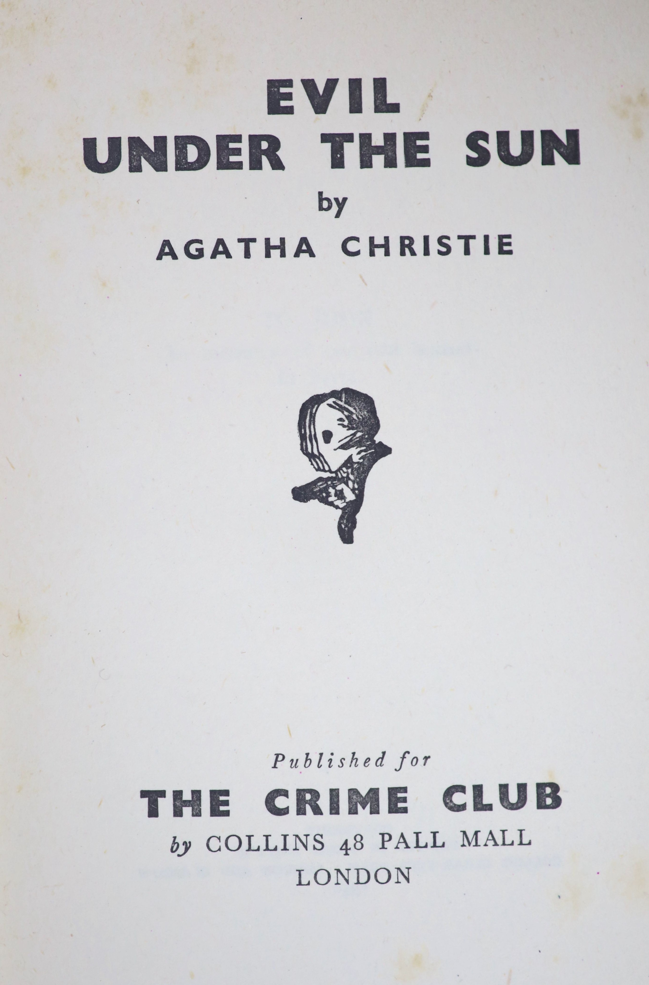 ° Christie, Agatha - Evil Under the Sun, 1st edition, 8vo, original cloth in unclipped d/j, tears to - Image 3 of 3