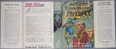 ° Clarke, Arthur C - Against the Fall of Night, 1st edition, blue cloth, with unclipped d/j, with