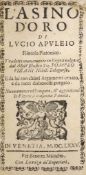 ° Apuleius, Lucius. L'Asino D'Oro ...title within decorated borders, engraved device, num. illus.