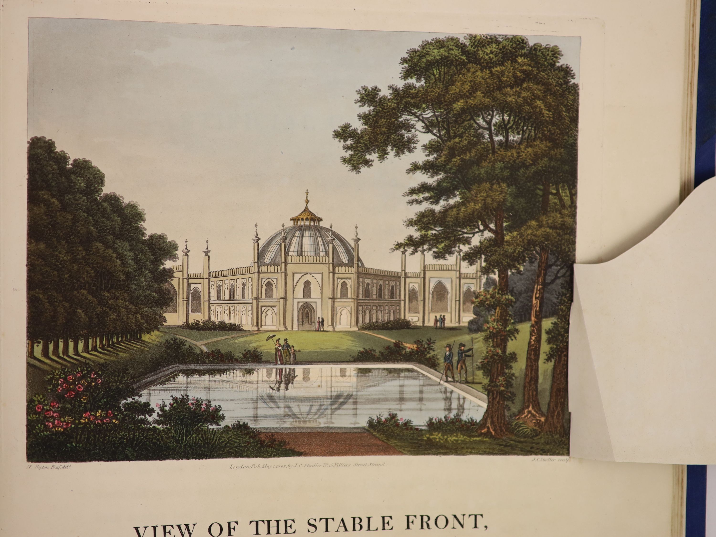 ° Repton, Humphry; John Aden & G.S - Design for the Pavillon [sic] at Brighton, 2nd issue, folio, - Image 8 of 8