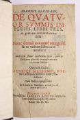 ° Sleidan, Johann. De Quatuor Summis Imperiis...engraved head and tailpieces; (32), 370, (50)pp.,