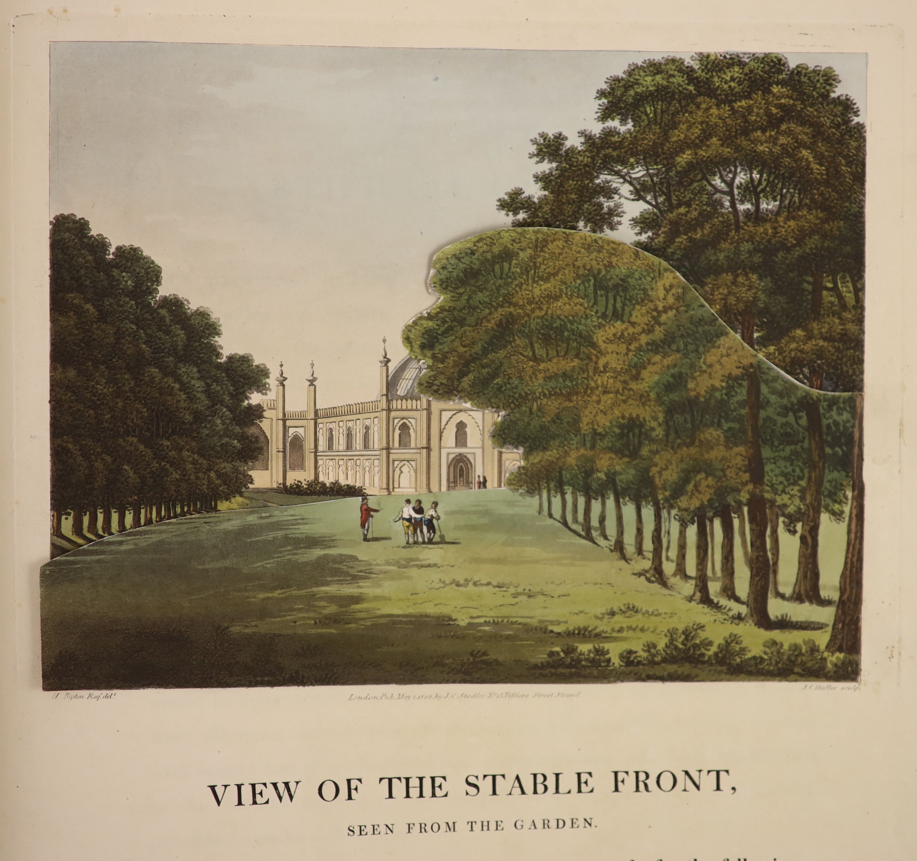 ° Repton, Humphry; John Aden & G.S - Design for the Pavillon [sic] at Brighton, 2nd issue, folio, - Image 7 of 8