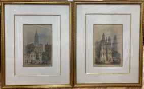 Edwin Thomas Dolby (1849-1895), a pair of watercolours, Strasbourg & Evreux, monogrammed and dated