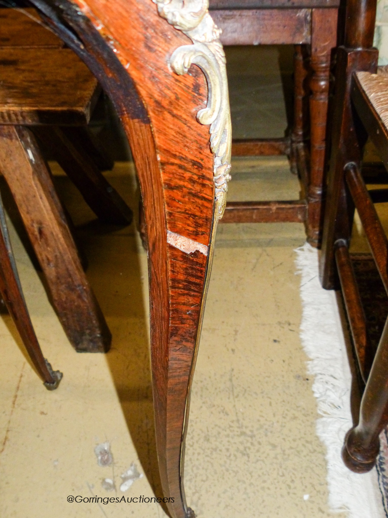 A Louis XVI style marquetry inlaid circular kingwood occasional table, diameter 50cm, height 76cm - Image 4 of 4