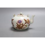 A small Chinese enamelled teapot, with cover, height 9cm