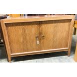 A Gordon Russell teak matrix side cabinet, W.122cm D.46cm H.84cm