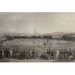Phillips after Drummond and Basebe, lithograph, The cricket match between Sussex and Kent at Hove,