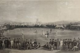 Phillips after Drummond and Basebe, lithograph, The cricket match between Sussex and Kent at Hove,
