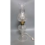 A Waterford cut crystal table lamp, 55.5 cm